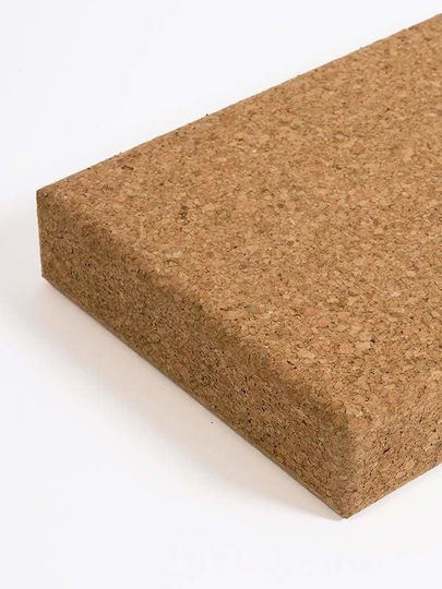 Йога блок от корк плосък 30.5x20.5x5см