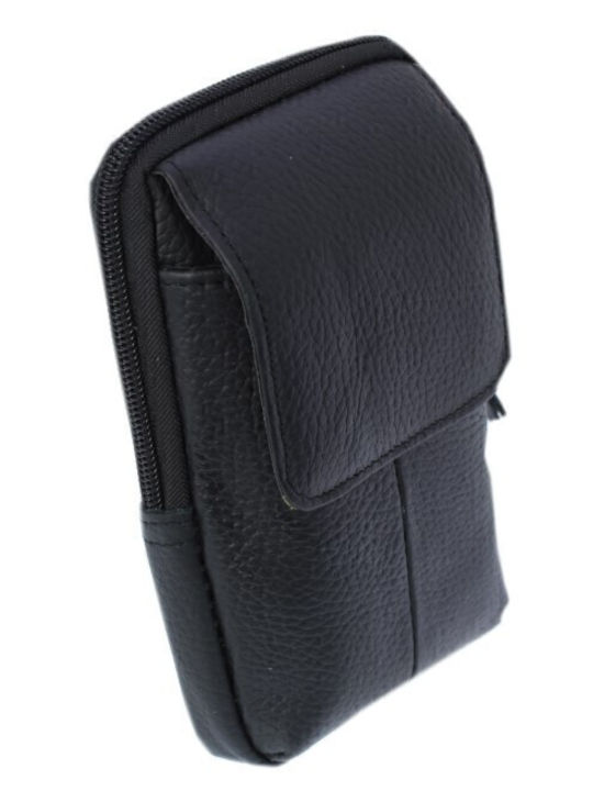 Leder Herren Handtasche Schwarz