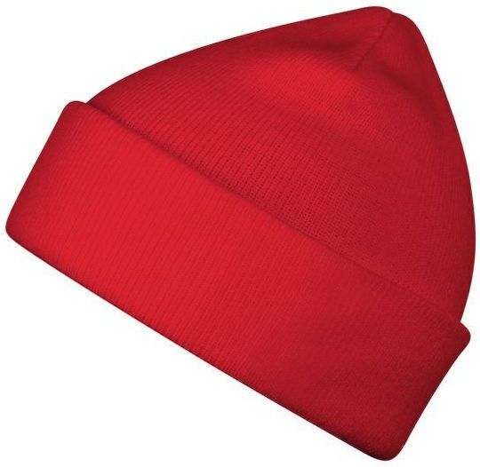 Beanie Unisex Beanie Knitted in Red color