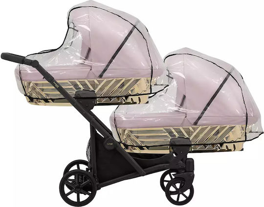 Kunert Ivento Duo Glam Ρυθμιζόμενο Καρότσι για Δίδυμα Kατάλληλο για Nεογέννητο Eco Pink Metalic / Black Frame 12.4kg