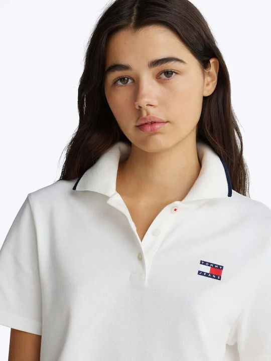 Tommy Hilfiger Crp Badge Ss Polo Alb DW0DW19370-YBL