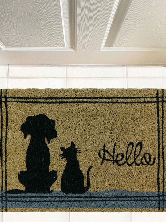 Coconut Fiber Entrance Mat Dog Cat Sl8629 40x60 San Lorentzo 8629