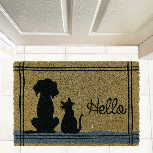 Coconut Fiber Entrance Mat Dog Cat Sl8629 40x60 San Lorentzo 8629