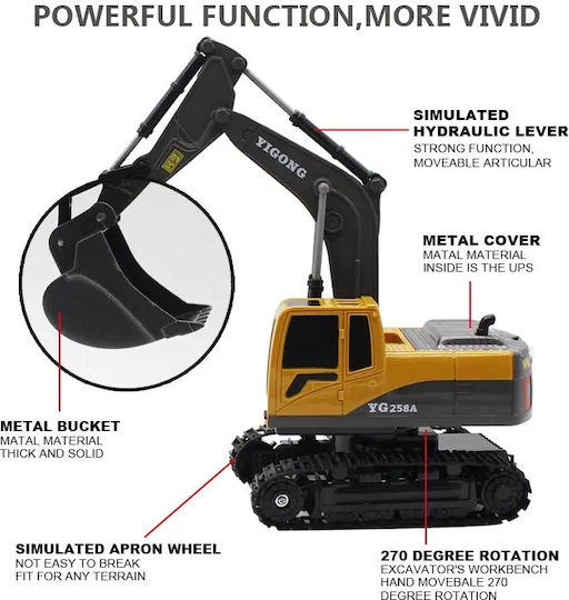 Jiahua Teleghidat Excavator Galben