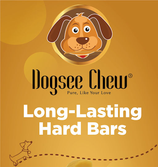 Dogsee Chew - Yak Cheese Dental Yak Chew Bars Dog Large Breeds Diet Grain & Gluten Free with Blueberries and Mlik 130gr