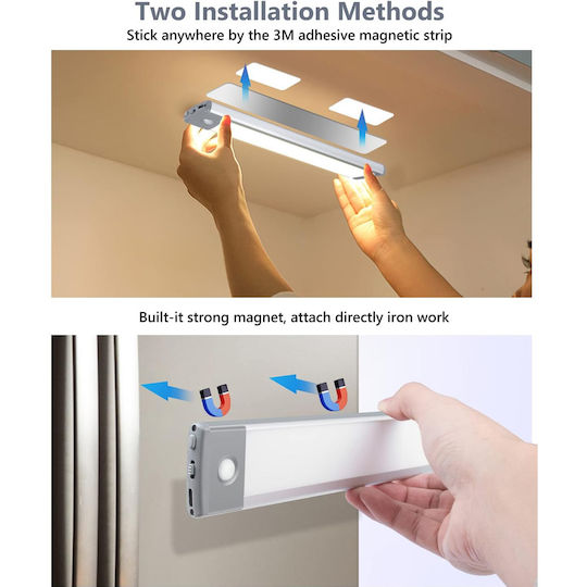 Rechargeable Light Switch for Cabinets with Battery Powered and Mounting Sticker 1pcs