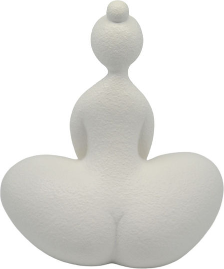 Figurină Decorativă din Ceramică, Femeie, Culoare Alb Mat, 21.6x12.3x24cm Ankor Ankor 842964