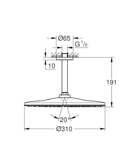 Grohe Rainshower Mono 310 Showerhead