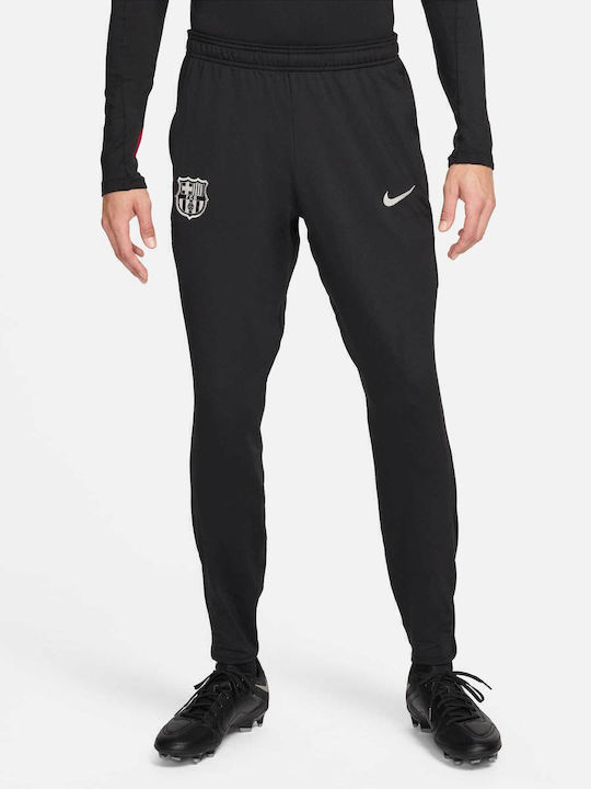 Fc Barcelona Ποδοσφαιρικό Παντελόνι Φόρμας Dri-Fit με Λάστιχο Black