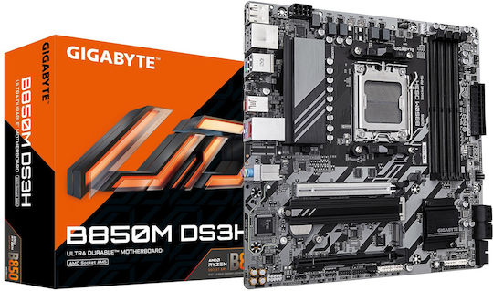 Gigabyte B850M DS3H Motherboard Micro ATX with AMD AM5 Socket