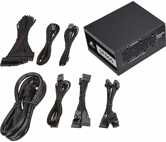 Corsair SF Series SF600 600W Τροφοδοτικό Υπολογιστή Full Modular 80 Plus Platinum
