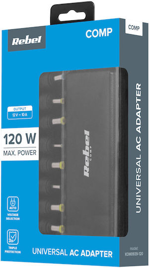 Power Supply 12-19.5v 120w 4.86a 11 Plugs Automatic Rebel Kom0939-120