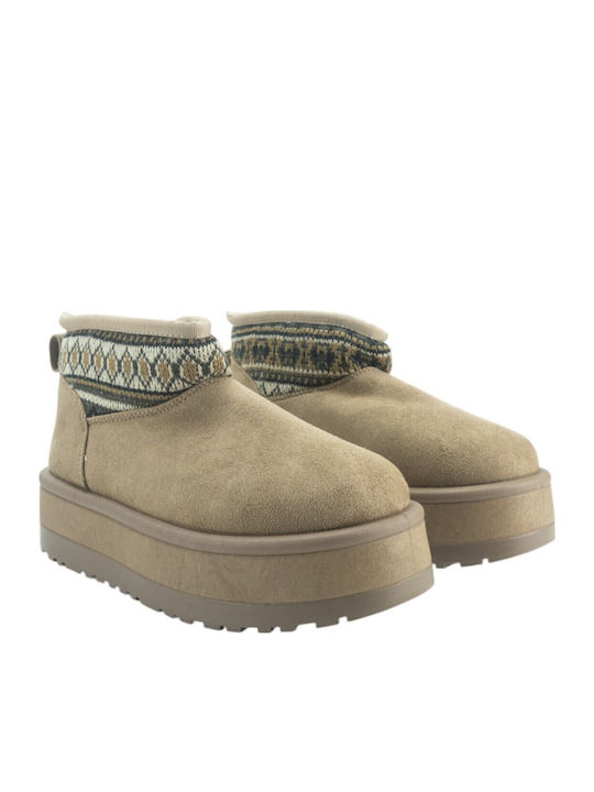 Stiefeletten Damen Khaki
