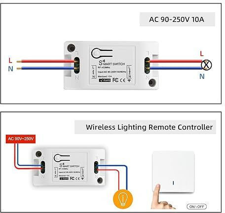 Wireless Switch 2 Channels RF 23A With Remote Control