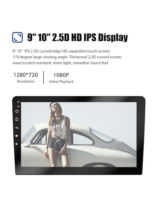 Car Audio System for Smart ForTwo 2007-2010 (Bluetooth/USB/WiFi/GPS/Apple-Carplay/Android-Auto) with Touch Screen 9"