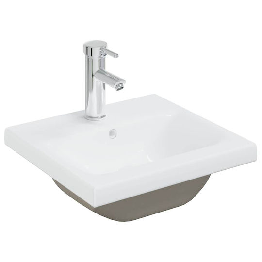 vidaXL Blat cu Lavoar L41xW38.5xH46cm Beton gri