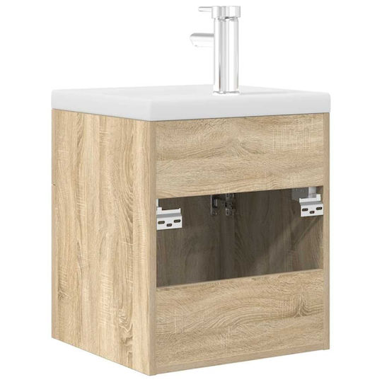 vidaXL Countertop with Sink L41xW38.5xH46cm Sonoma Oak