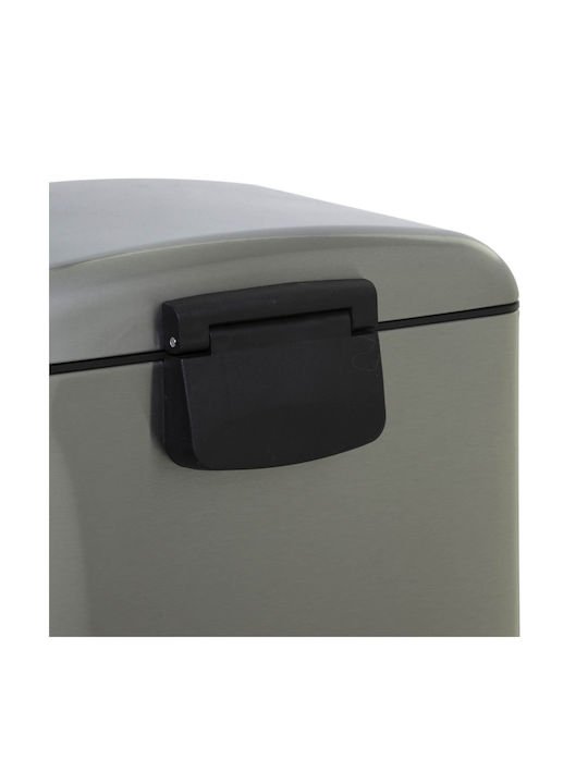 5Five Waste Bin Waste made of Stainless Steel with Pedal Gray 30lt 1pcs