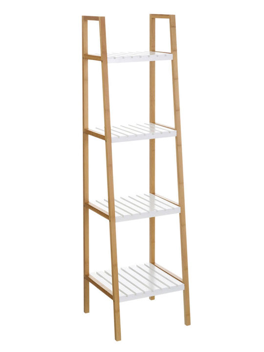 Shelves Floor Bathroom Shelf Plastic 35x35x138cm White