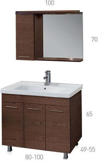 Mabo Oglindă De Baie Rectangulară Din Plywood
