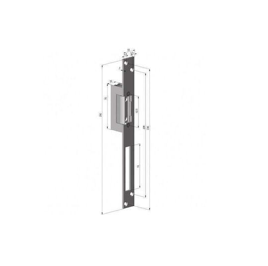 Яла Fail Safe Strike Assa Abloy Yb37-12d-l Вграден 12 V 306 Kg