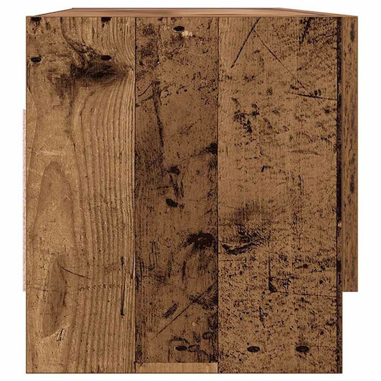 vidaXL Holz Badezimmerschrank B100xT32.5xH35cm Braun