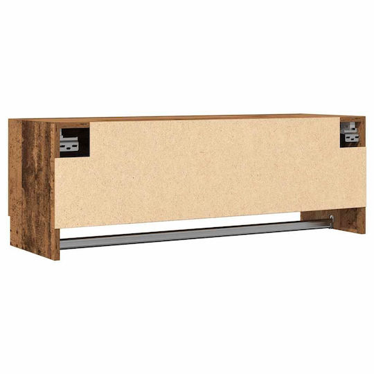 vidaXL Holz Badezimmerschrank B100xT32.5xH35cm Braun