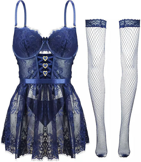Babydoll Δαντέλα Στρας – Pretty Lingerie