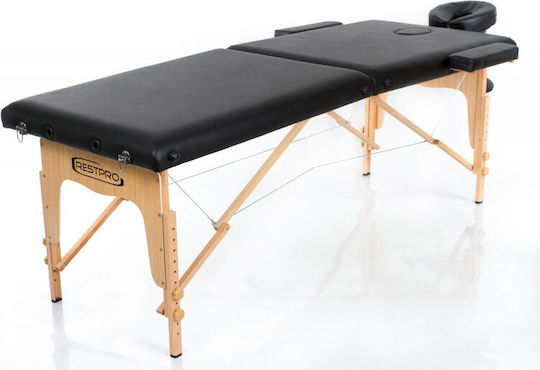 Rest Pro Classic 2 Portable Foldable Black Wooden Physiotherapy Bed 192x70cm