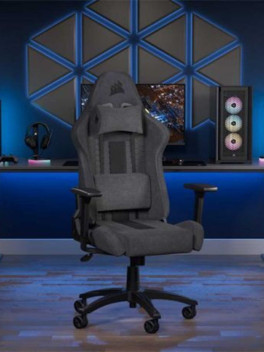 Corsair TC100 Relaxed Fabric Gaming Chair with Adjustable Arms Black/Grey