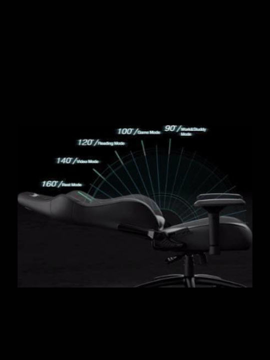 Anda Seat Phantom 3 Καρέκλα Gaming Δερματίνης με Ρυθμιζόμενα Μπράτσα Μαύρη