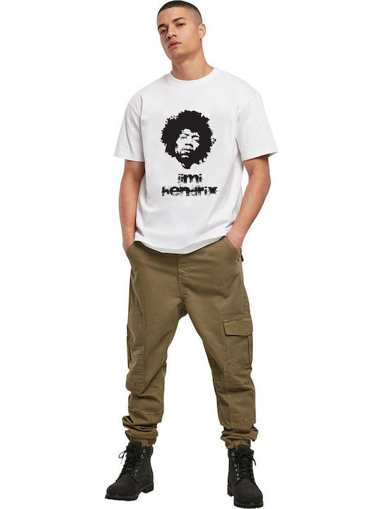T-shirt Jimi Hendrix Art1 Rock Avenue White