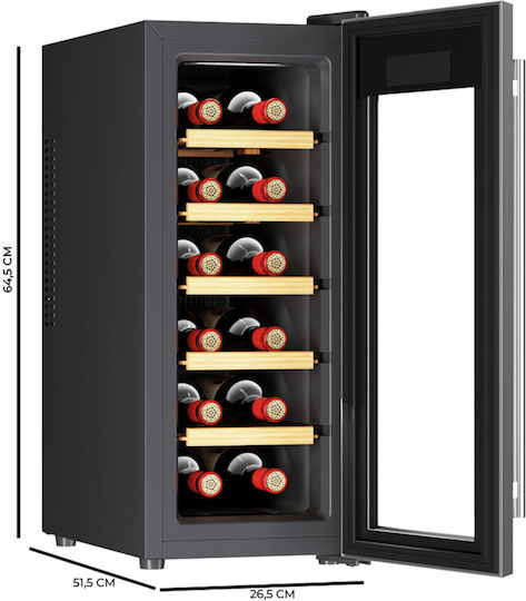 Cecotec Bolero GrandSommelier 1270 CoolWood Συντηρητής Κρασιών 12 Φιαλών
