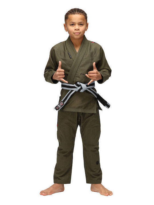 Tatami Fightwear Tatami Elements Kids Brazilian Jiu Jitsu Uniform Green