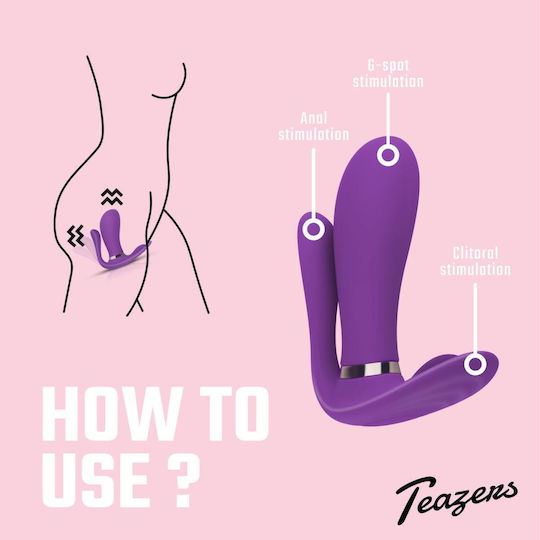 Teazers Vibrator Vibrator G-Punkt mit Fernbedienung Lila