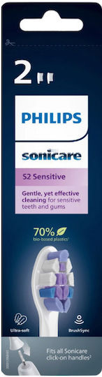 Philips Sonicare S2 Sensitive Replacement Heads for HX6052/10 Quantity 2