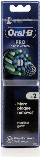 Oral-B Pro CrossAction Replacement Heads for Black 2pcs