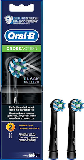 Oral-B Pro CrossAction Replacement Heads for Black 2pcs