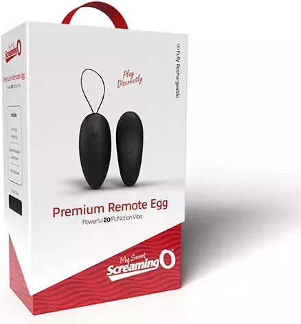 Screaming O Premium Vibrator Ei mit Fernbedienung 7.3cm Schwarz