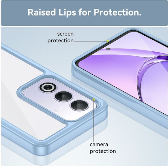 Acrylic Back Cover Πλαστικό / Σιλικόνης Γαλάζιο (Oppo A80 5G)