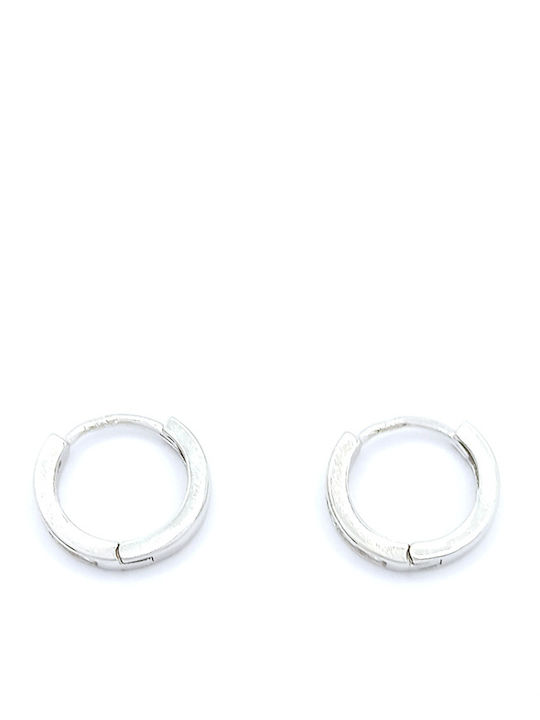 PS Silver Earrings Hoops made of Silver with Stones