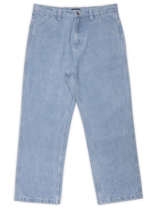 Ανδρικό Παντελόνι Τζιν με Relaxed Straight Εφαρμογή Light Indigo