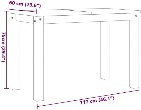 Esszimmer 5Stück 117x60cm