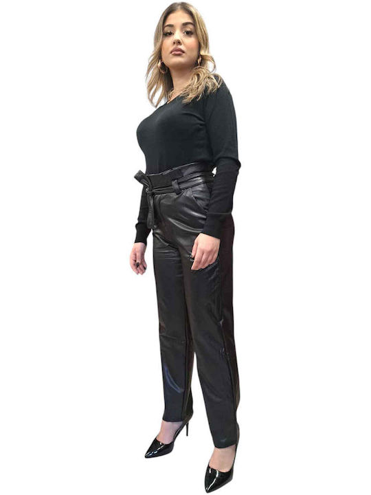 Remix Women's Leather Trousers Black