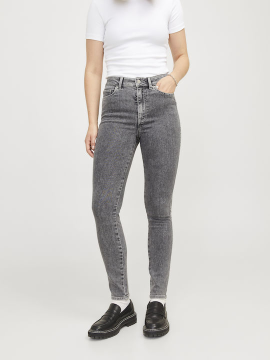 Vienna High Waist Women's Jean Trousers in Skinny Fit Gray
