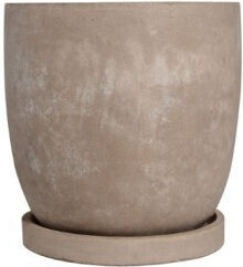 Harmony Pot Ceramic Taupe 35x35x34cm.
