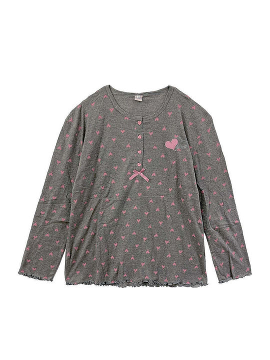 Ustyle Winter Damen Pyjama-Set Gray