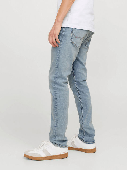 Glenn Men's Jeans Pants Elastic with Slim Fit Blue