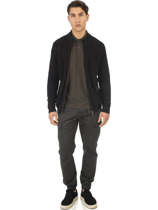 Herren Strickjacke BLACK