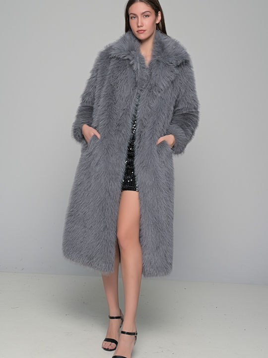 Women's Long Fur Gray